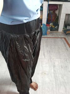 Black Full Patiala Salwar pure original satin