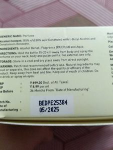 Bellavita Pure Musk Perfume
