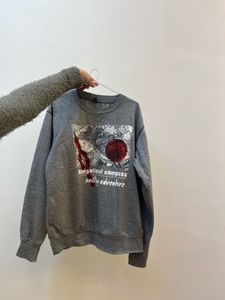 Grey Graphic Print Sweatshirt
