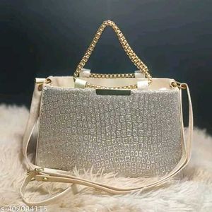 Elegant Gold Glitter Evening Bag