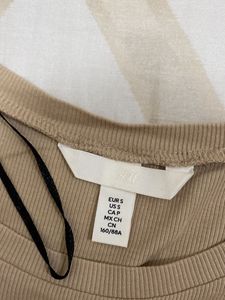 Crop Top For Women. Colour - Light Brown, Suze S