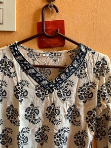 Floral Print White Top