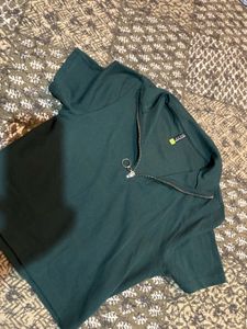 Green Zip-Up Top