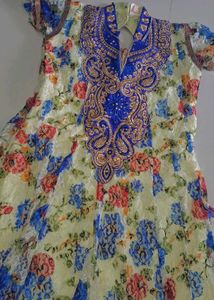 Floral Ethnic blue gown