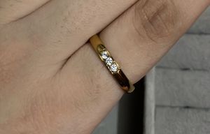 Rhinestone Gold Ring