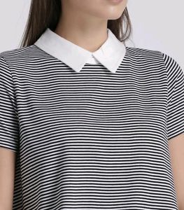 Black And White Striped Tshirt