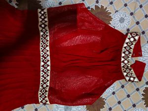 Beautiful partywear Red Gown