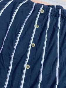 Deep Blue Ruffle Top