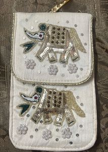 Elephant Beaded Pouch