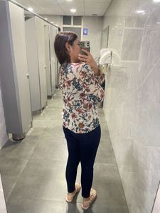 Floral Button And Knot Shirt