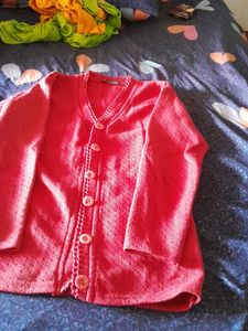 Coral Knit Cardigan