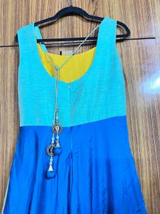 Elegant Colorblock Anarkali Kurta