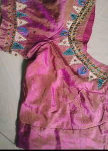 Pink Maggam Work Blouse