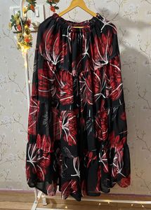 Floral Tiered Maxi Skirt
