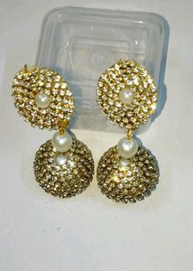 Jhumka earing bridal fancy Stone Rhinestone