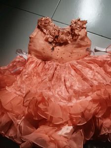 Cute Peach Party Dress