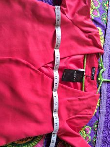 Chic Red Open Front Blazer