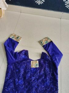 Embroidered Blue Dupatta