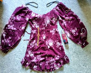 AESTHETIC FLORAL RUFFLE MINI FOR WOMEN