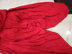 Red Striped Kurta Set