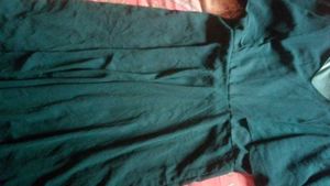 Bottle Green Flare Sleeve Gown