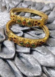 Gold-Plated Bangles (Set of 2)