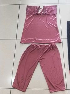 Satin Silk Nighty Suit
