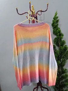 Pastel Rainbow Knit Sweater