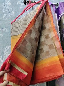 Cotton silk Saree without blouse