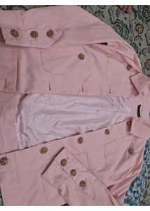 Pink Button-Down Jacket
