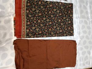 Vintage Floral Print Saree