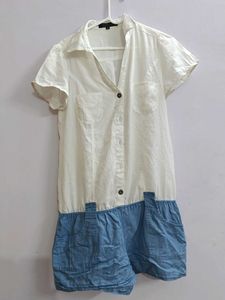 Denim & White Dress
