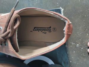 Roadster Brown&amp;White Colourblocked Platform Derbys