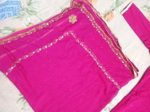 Pure Cotton Pink Embroidered Salwar Kameez