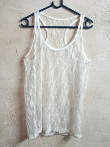 Trendy See-through Fashion Tank Top Vest Sheer