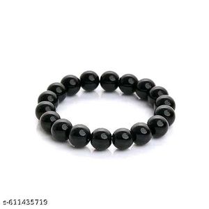 Black Stone Bracelet for Men Boys | Stylish Kada |