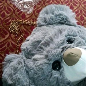 Teddy Bear Plush Shoulder Bag