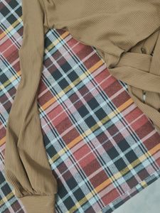 Brown Wrap Around Top
