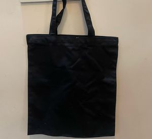 Black canvas Totebag with Zipper