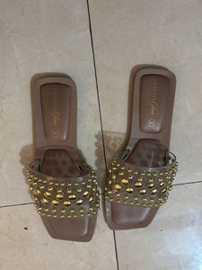 Forever Glam Studded Slides