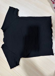 Black Short Sleeve Top