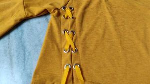 Mustard Bell Sleeve Top