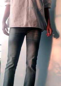 Blue ankle Length Denim Jeans