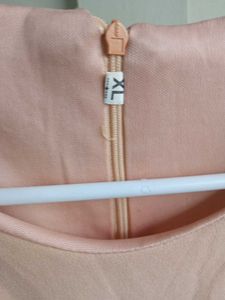 Peach Fit &amp; Flare Dress