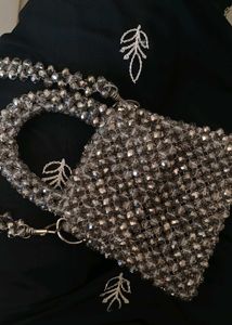 Glass Crystal Beaded Bag