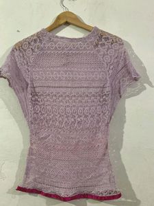 Pink Net Top