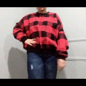 Plus Size Plaid Sweater