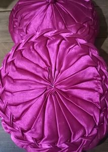 pink satin cushions