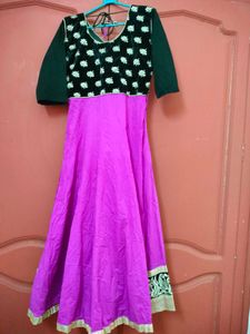 Purple And Black Anarkali Suit