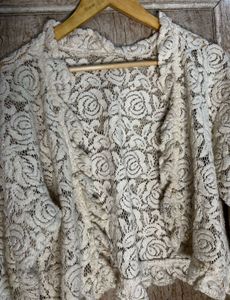 🤍🦢Vintage Lace Bolero shrug
